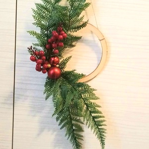 Piros és Zöld Karácsonyi kopogtató, ajtódísz - karácsony - adventi díszek - adventi ajtódísz - Meska.hu