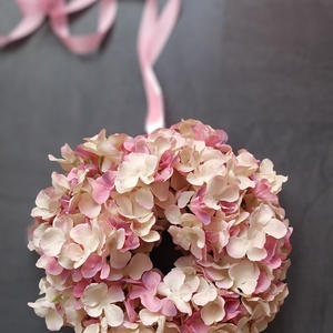 Pasztell Hortenzia kopogtató/ajtódísz - otthon & életmód - dekoráció - ajtó- és ablak dekoráció - ajtódísz & kopogtató - Meska.hu