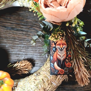 Rókás mesebeli ajtódísz, kopogtató, koszorú - otthon & életmód - dekoráció - ajtó- és ablak dekoráció - ajtódísz & kopogtató - Meska.hu