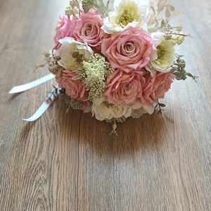 Csodás menyasszonyi csokor prémium virágokból - esküvő - menyasszonyi- és dobócsokor - Meska.hu