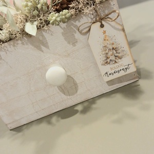 Pasztell rózsaszín és krém adventi asztaldísz  - karácsony - adventi díszek - adventi gyertyadíszek és koszorúdíszek - Meska.hu