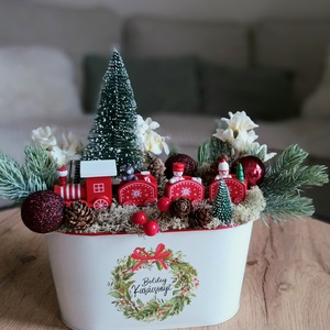 Karácsonyi csodavilág havas virágokkal - Meska.hu