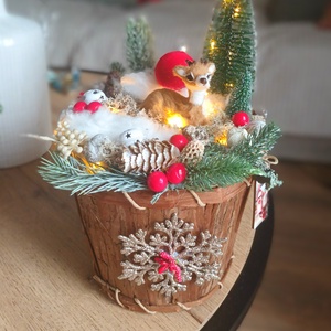 Őzikés világító asztaldísz dekoráció  - Meska.hu