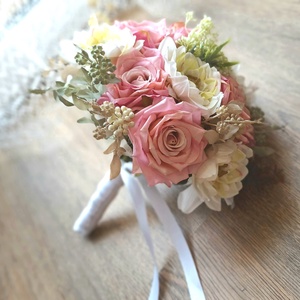 Csodás menyasszonyi csokor prémium virágokból - esküvő - menyasszonyi- és dobócsokor - Meska.hu