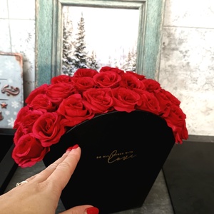 Burgundivörös rózsabox - Meska.hu