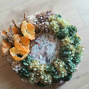 Rókás tavaszi kopogtató - otthon & életmód - virágdekoráció - virágdíszek - dekor koszorúk, kopogtatók - Meska.hu