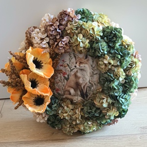 Rókás tavaszi kopogtató - otthon & életmód - virágdekoráció - virágdíszek - dekor koszorúk, kopogtatók - Meska.hu