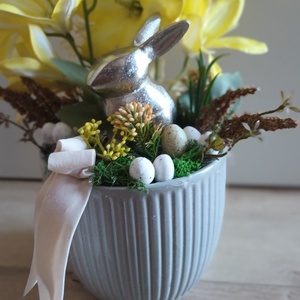 Magnólia húsvéti asztaldísz - otthon & életmód - virágdekoráció - virágdíszek - asztali virágdísz - Meska.hu