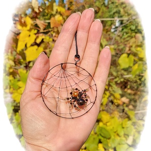 Pókocska nyaklánc  - otthon & életmód - dekoráció - halloween - halloweeni ékszerek - Meska.hu