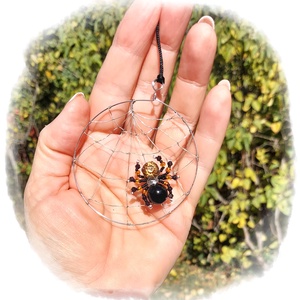 Pókocska nyaklánc  - otthon & életmód - dekoráció - halloween - halloweeni ékszerek - Meska.hu