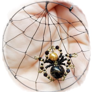 Pókocska nyaklánc  - otthon & életmód - dekoráció - halloween - halloweeni ékszerek - Meska.hu