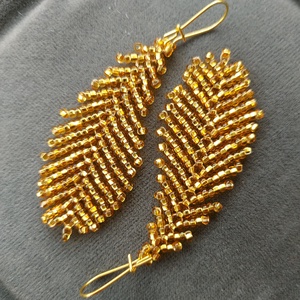 Aranytoll gyöngy fülbevaló - ékszer - fülbevaló - lógó fülbevaló - Meska.hu