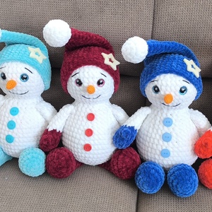 Horgolt hóember  - játék & sport - plüssállat & játékfigura - más figura - Meska.hu