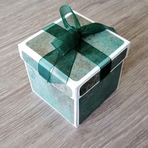 Esküvői pénzátadó doboz, nászajándék - zöld, arany - Meska.hu