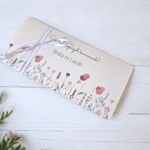 Esküvői pénzátadó boríték, nászajándék - wildflowers - esküvő - emlék & ajándék - nászajándék - esküvői pénzátadó boríték, kártya - Meska.hu
