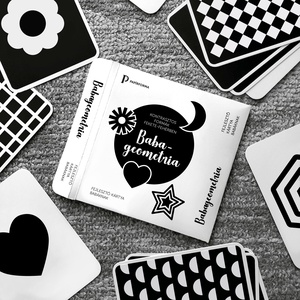 Babageometria - fejlesztő kontraszt kártya csomag babáknak - játék & sport - készségfejlesztő és logikai játék - montessori szivárvány, waldorf játékok - Meska.hu