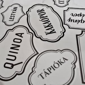 Átlátszó címke vintage kerettel - otthon & életmód - papír, írószer - matrica, matrica csomag - Meska.hu