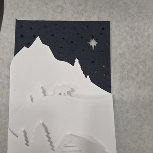 Alpesi jelenet kártya - karácsony - karácsonyi ajándékozás - karácsonyi ajándékcsomagolás - Meska.hu