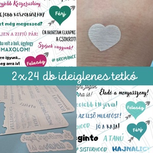 Ideiglenes tetoválás esküvői mókához, Esküvő, Dekoráció, Helyszíni dekor, Mindenmás, Fotó, grafika, rajz, illusztráció, MESKA