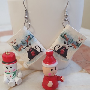 Karácsonyi fülbevaló  - ékszer - fülbevaló - lógó fülbevaló - Meska.hu