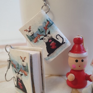 Karácsonyi fülbevaló  - ékszer - fülbevaló - lógó fülbevaló - Meska.hu