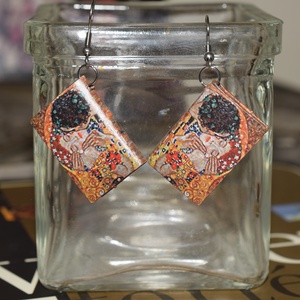 Könyv fülbevaló (Csók) - ékszer - fülbevaló - lógó fülbevaló - Meska.hu