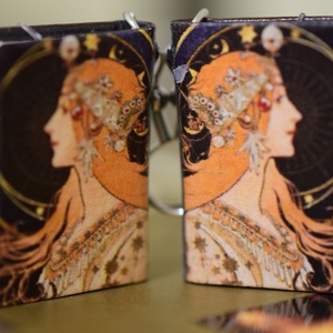 Könyv fülbevaló (Álmodozás) - ékszer - fülbevaló - lógó fülbevaló - Meska.hu