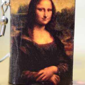 Könyv fülbevaló (Mona Lisa), Ékszer, Fülbevaló, Lógó fülbevaló, Könyvkötés, MESKA