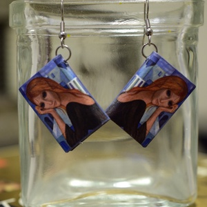 Könyv fülbevaló  - ékszer - fülbevaló - lógó fülbevaló - Meska.hu