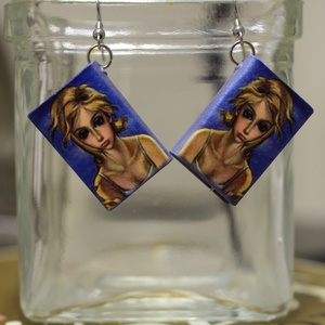 Könyv fülbevaló (Vihar) - ékszer - fülbevaló - lógó fülbevaló - Meska.hu