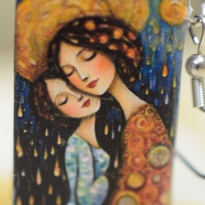 Könyv fülbevaló Anyák napjára, Ékszer, Fülbevaló, Lógó fülbevaló, Könyvkötés, MESKA