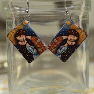 Könyv fülbevaló Anyák napjára - ékszer - fülbevaló - lógó fülbevaló - Meska.hu