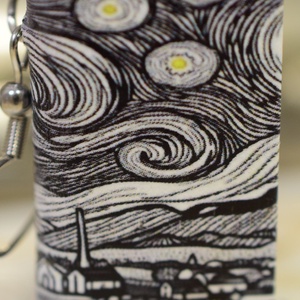 Könyv fülbevaló (csillagos éj), Ékszer, Fülbevaló, Lógó fülbevaló, Könyvkötés, MESKA