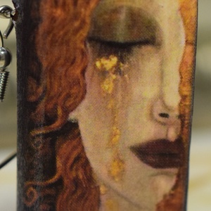 Könyv fülbevaló (arany könnyek), Ékszer, Fülbevaló, Lógó fülbevaló, Könyvkötés, MESKA