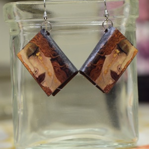 Könyv fülbevaló (arany könnyek) - ékszer - fülbevaló - lógó fülbevaló - Meska.hu