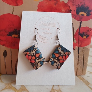 Könyv fülbevaló  - ékszer - fülbevaló - lógó fülbevaló - Meska.hu