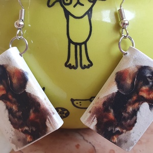 Könyv fülbevaló  - ékszer - fülbevaló - lógó fülbevaló - Meska.hu