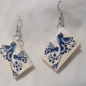 Könyv fülbevaló  - ékszer - fülbevaló - lógó fülbevaló - Meska.hu