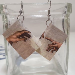 Könyv fülbevaló (Michelangelo) - ékszer - fülbevaló - lógó fülbevaló - Meska.hu