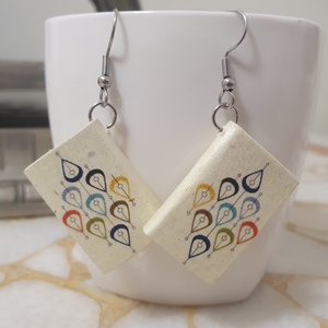 Könyv fülbevaló  - ékszer - fülbevaló - lógó fülbevaló - Meska.hu