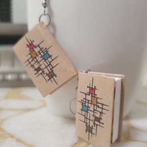 Könyv fülbevaló  - ékszer - fülbevaló - lógó fülbevaló - Meska.hu