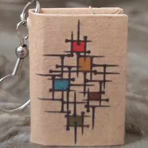 Könyv fülbevaló , Ékszer, Fülbevaló, Lógó fülbevaló, Könyvkötés, MESKA