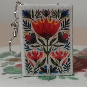 Könyv fülbevaló , Ékszer, Fülbevaló, Lógó fülbevaló, Könyvkötés, MESKA