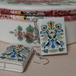 Könyv fülbevaló  - ékszer - fülbevaló - lógó fülbevaló - Meska.hu