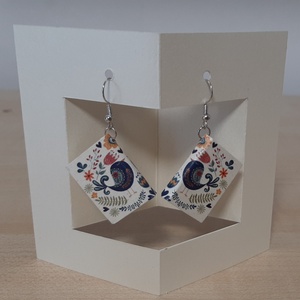 Könyv fülbevaló (madaras) - ékszer - fülbevaló - lógó fülbevaló - Meska.hu