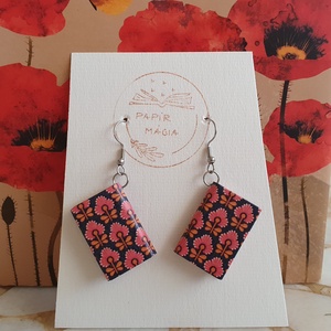 Könyv fülbevaló  - ékszer - fülbevaló - lógó fülbevaló - Meska.hu