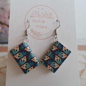 Könyv fülbevaló (madras) - ékszer - fülbevaló - lógó fülbevaló - Meska.hu