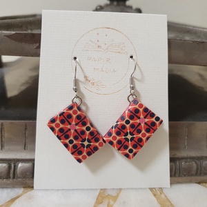 Könyv fülbevaló (katica) - ékszer - fülbevaló - lógó fülbevaló - Meska.hu