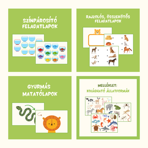 ÁLLATOS foglalkoztató (digitális, nyomtatható) / 35 oldalas / 3-5 éves gyermekeknek - művészet - grafika & illusztráció - digitális - Meska.hu