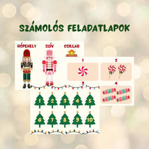 KARÁCSONYI foglalkoztató (digitális, nyomtatható) / adventi naptár / 24 oldalas / 3-5 éves gyermekeknek - művészet - grafika & illusztráció - digitális - Meska.hu